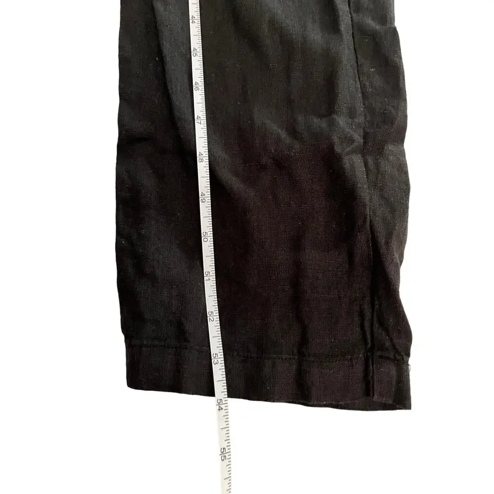 NEW MATE THE LABEL Long Sleeve 100% Linen Jumpsuit - Jet Black SIZE S - Picture 11 of 13